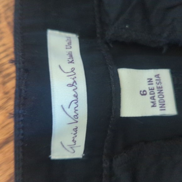 Gloria Vanderbilt Black Pants Luxe Satin Khaki Unltd Sleek Straight Leg NWT Sz 6 - Picture 3 of 8